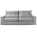 Ver imagem 3 de Sofá com Chaise B026 3 Lugares Retrátil e Reclinável 210cm Prata Meu Sofá Online
