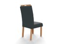 Ver imagem 3 de Kit 2 Cadeiras para Mesa de Jantar Estofada Veludo Lara Cinza - Rede Móveis