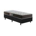 Ver imagem 1 de Cama Box Solteiro Colchão Mola Ensacada Premium + Box Suede 60x88x188 Cor:preto