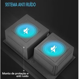 Cuba Pia Dupla Cozinha Gourmet Aço Inox Preta com Acessórios 78x43cm - 4