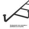 Cabideiro Industrial Decorativo Ferro Preto 66x18x5cm - Grande - 2