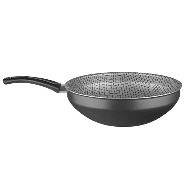 Planela Wok Flora Alumínio Grafite Superflon 28 Cm 4,3 Litros Mta