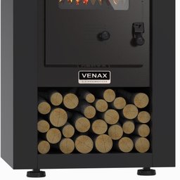 Calefator a Lenha Pyron Dupla Combustao Preto Fosco - 4