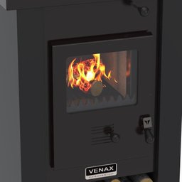 Calefator a Lenha Pyron Dupla Combustao Preto Fosco - 6