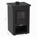 Ver imagem 2 de Calefator a Lenha Pyron Dupla Combustao Preto Fosco