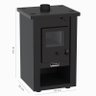 Calefator a Lenha Pyron Dupla Combustao Preto Fosco - 2
