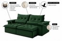 Ver imagem 2 de Sofá Ventura Retrátil e Reclinável 200m - Verde