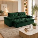 Ver imagem 1 de Sofá Ventura Retrátil e Reclinável 200m - Verde