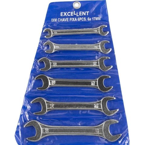 Jogo de Chaves Fixas 6-17mm 6 Peças - 1xm - Excellent Jogo de Chaves Fixas 6-17mm 6 Peças - 1xm - Ed