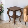 Mesa de Apoio em Madeira Clássica Retrô Bruna Verniz Imbuia Fosco - 1