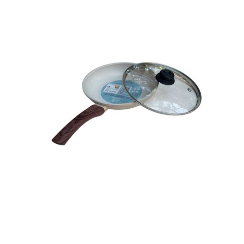 Frigideira Nanoceramica Inducao 20 Cm Cor Marmore com Tampa Utensilios do Chef