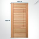 Ver imagem 2 de Folha de Porta Maciça em Eucalipto Acabamento Natural 210x102cm PM92 Moderne Cruzeiro Portas