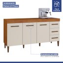 Ver imagem 4 de Balcão Atenas 3 Portas e 3 Gavetas Kaiki Móveis:Nature/Off