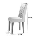 Ver imagem 4 de Mesa Aster 180 Tampo Em Mdf Canto Reto Com 6 Cadeiras Liz Moderna Marrom, Grafite E Imbuia