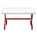 Ver imagem 6 de Kit 2 Cadeiras Mesa Infantil Tesoura Vermelho Tampo Branco Retangular Base Temática para Estudos Des