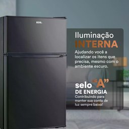 Frigobar Duplex EOS EFB140D 88 Litros Preto 220V - 4