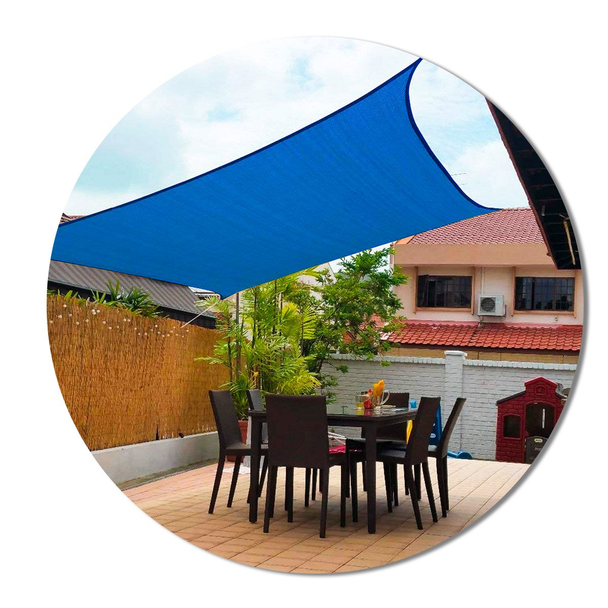 Tela Decorativa Sombrite 90% Azul Sem Acabamento 4x9m Shoplonas - 1