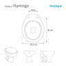 Assento Sanitário com Amortecedor Flamingo Shell para Vaso Incepa - 3