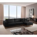 Ver imagem 2 de Sofá Cronos 03 Metros Chaise Lado Direito Meu Sofá Online B260 Veludo Preto