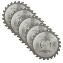 Ver imagem 1 de Disco de Corte Serra Circular para Madeira 24 Dentes 110x20mm | Fertak | Kit 05 Un