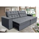 Ver imagem 1 de Sofá Retrátil e Reclinável 2,50m Suede Vancouver Cinza