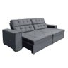Sofá Retrátil e Reclinável 2,50m Suede Vancouver Cinza - 2