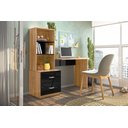 Ver imagem 1 de Escrivaninha Livreiro Office Cristal Cor Nature Preto Mobili