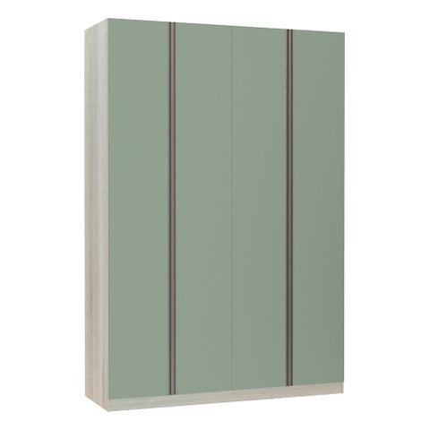 Guarda-roupa Solteiro Luciane 4 Portas 3 Gavetas Prime Plus 160 Cm
