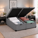 Ver imagem 3 de Cama Box Baú Airtech King Colchão de Molas Ensacadas Ortobom 193x203x60cm