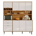 Ver imagem 6 de Cozinha Completa Compacta 8 Portas 2 Gavetas Viena 1,80m - Jequitiba Areia