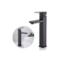 Ver imagem 1 de Torneira Banheiro Lavabo Luxo Monocomando Alta Metal Preta - Brinovar