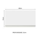 Ver imagem 3 de Armário de Cozinha Aéreo 60 cm 1 Porta Suspensa Branco Glamy Madesa