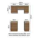 Ver imagem 4 de Armário de Cozinha Compacta 160cm Rustic Glamy Madesa 07