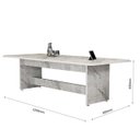 Ver imagem 3 de Mesa Reunião Retangular 8 Lugares Estrutura Firme Estampa Mármore:branco