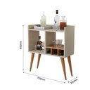 Ver imagem 2 de Aparador Moderno para Salas Adega Porta Vinhos Taças Mini Bar Off White