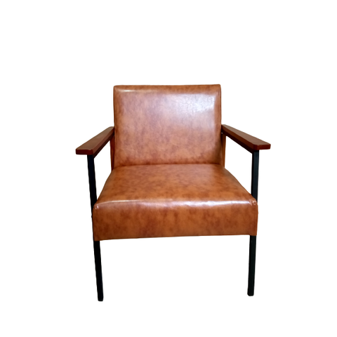 Poltrona Decorativa Fontana Courino Caramelo