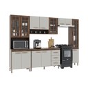 Ver imagem 2 de Cozinha Modulada Completa Fidelitá Lisboa 5 Peças 295cm 12 Portas 3 Gavetas com Tampo