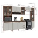 Ver imagem 4 de Cozinha Modulada Completa Fidelitá Lisboa 5 Peças 295cm 12 Portas 3 Gavetas com Tampo