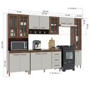 Ver imagem 4 de Cozinha Modulada Completa Fidelitá Lisboa 5 Peças 295cm 12 Portas 3 Gavetas com Tampo