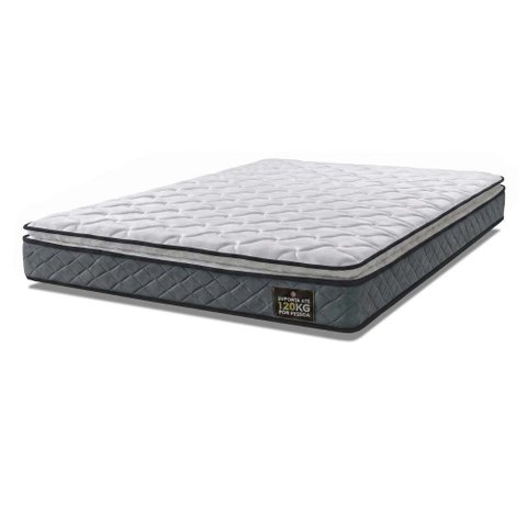 Colchão Casal Queen Espuma D33 Pillow Top Millenium Cinza/Branco Hellen