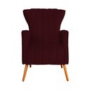 Ver imagem 4 de Kit 02 Poltrona Decorativa Melinda Suede Bordo - Fm