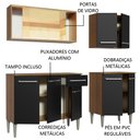Ver imagem 5 de Armário de Cozinha Completa 169cm Rustic/Preto Emilly Drive Madesa 04