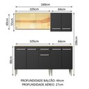 Ver imagem 4 de Armário de Cozinha Completa 169cm Rustic/Preto Emilly Drive Madesa 04