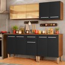 Ver imagem 1 de Armário de Cozinha Completa 169cm Rustic/Preto Emilly Drive Madesa 04