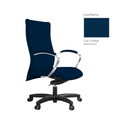 Ver imagem 3 de Cadeira de Escritório Giratória Base Preta e Braço de Alumínio Presidente Infinity Martiflex Azul Es