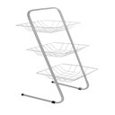 Ver imagem 1 de Fruteira de Mesa Aramado 3 Cestos Cozinha Sala de Jantar Multiuso Tubular Moderna em Aço Branco