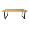 Mesa Industrial Detroit Madeira Maciça 1,20m Ferragem Preta - 5