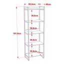 Ver imagem 5 de Estante Estilo Industrial 1.87x0.60m C/05 Prateleiras Kuadra