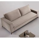 Ver imagem 1 de Sofa 4 Lugares 240Cm Veludo Pes Imbuia Gregory 