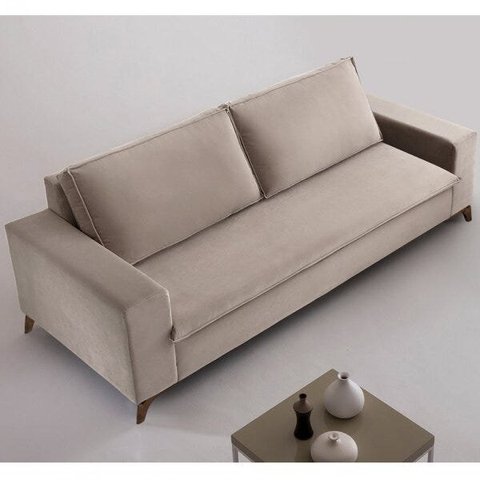 Sofa 4 Lugares 240Cm Veludo Pes Imbuia Gregory